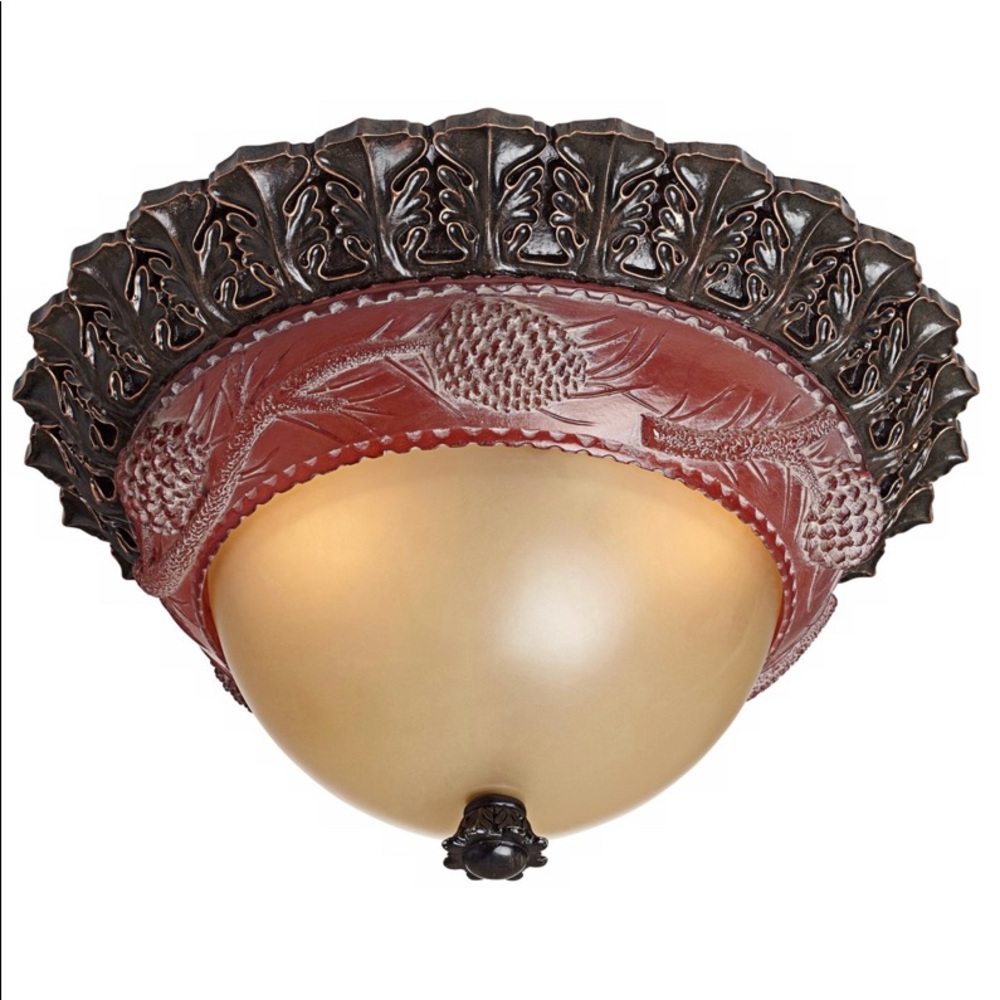 NWT PINE CONE GLOW FLUSHMOUNT light
